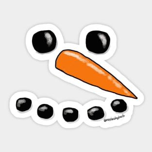 Snowman Face Sticker